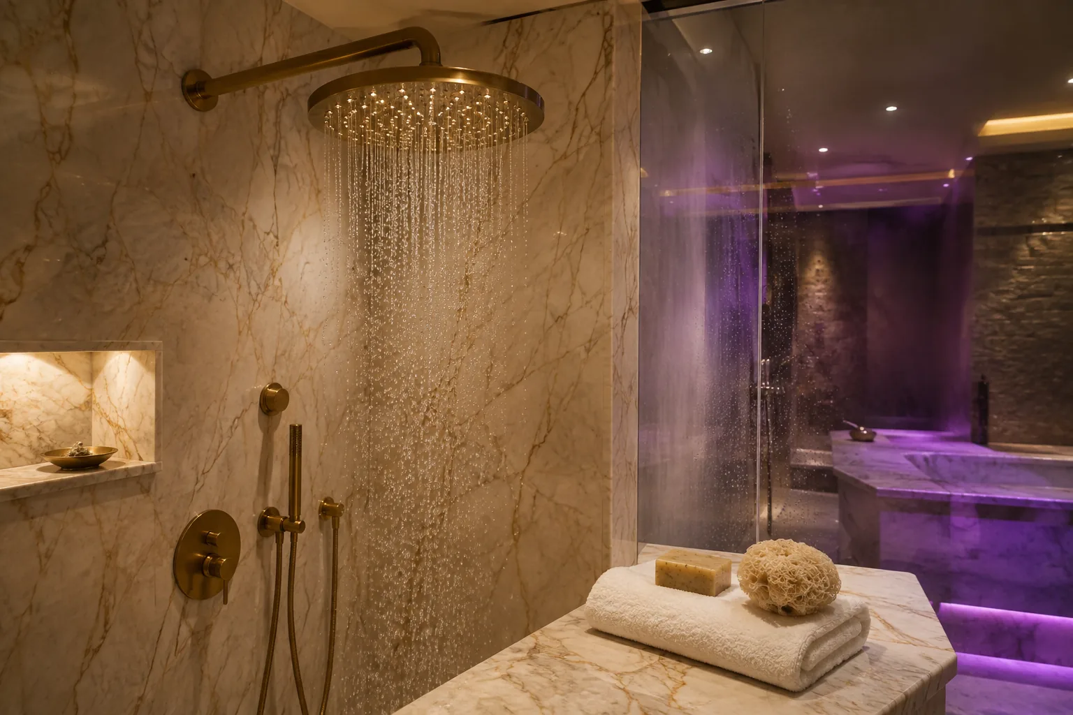 Spa duş bölümü — Lila Spa, Silivri misafirlerine hizmet veren salon
